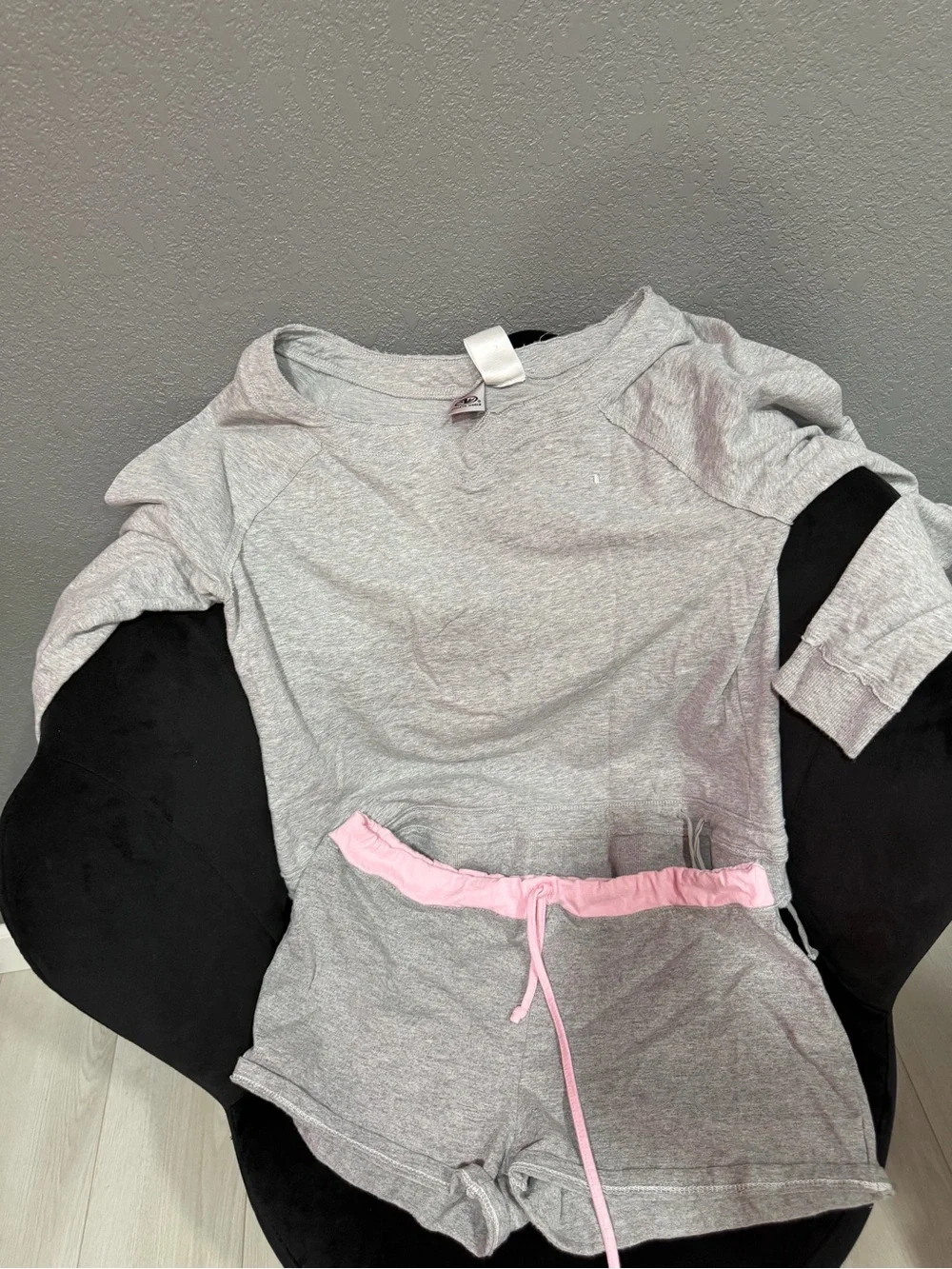 Girls' Gray and Pink Puerto Vallarta Pajama Set